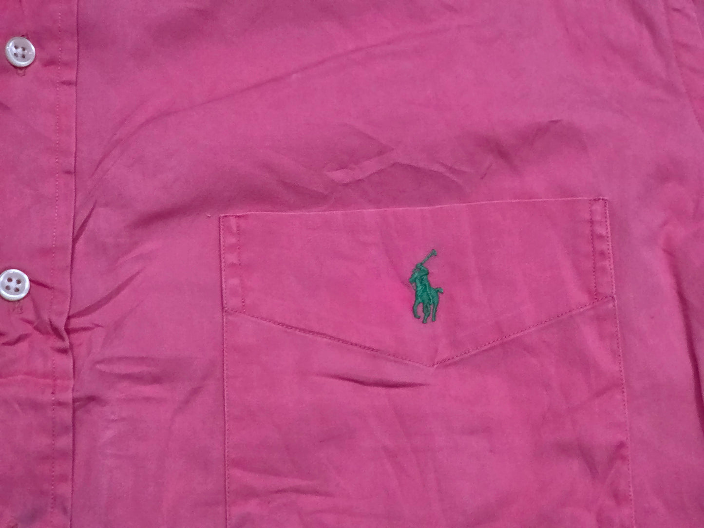 Camisa Ralph Lauren Grande L Naranja Pony Verde Blake Amplia