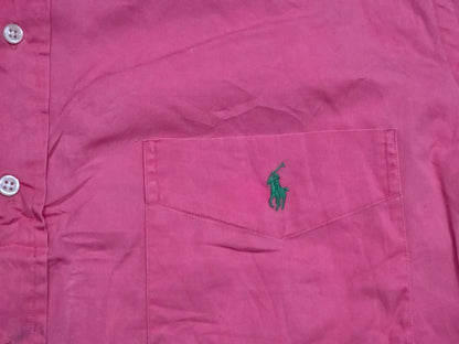 Camisa Ralph Lauren Grande L Naranja Pony Verde Blake Amplia