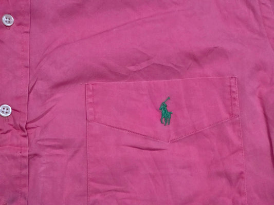 Camisa Ralph Lauren Grande L Naranja Pony Verde Blake Amplia