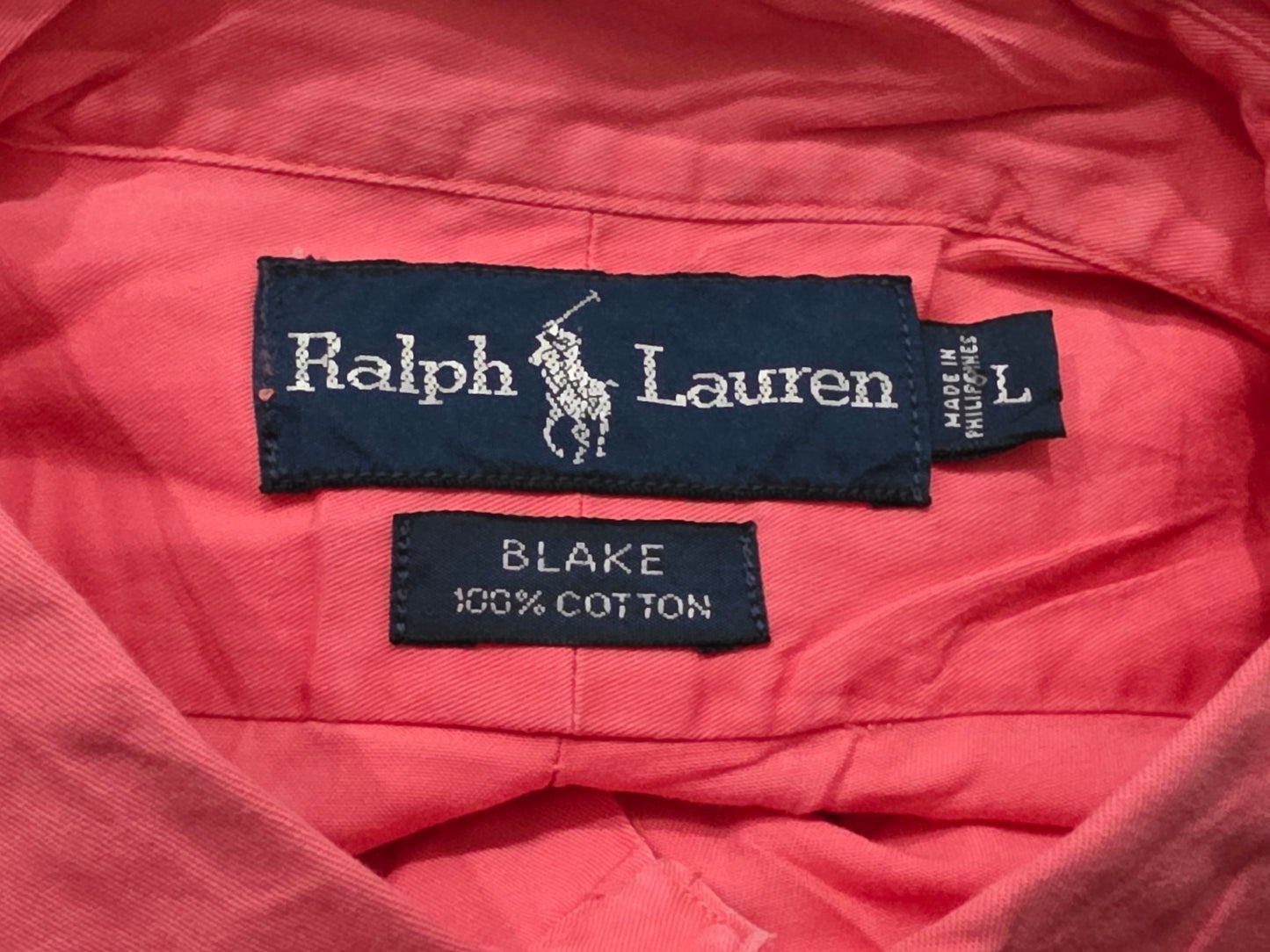 Camisa Ralph Lauren Grande L Naranja Pony Verde Blake Amplia