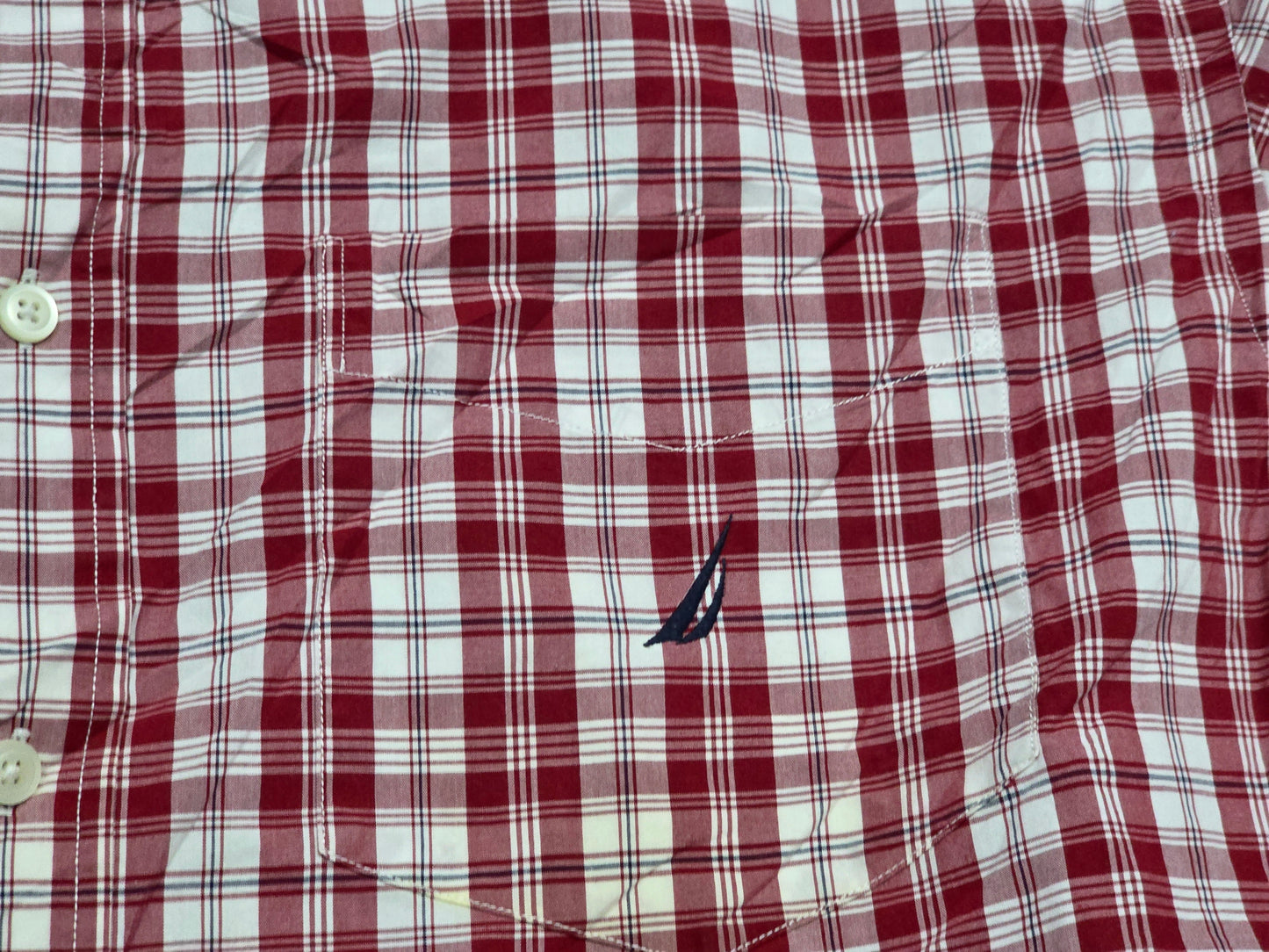 Camisa Nautica Xgrande Xl Cuadro Rojo