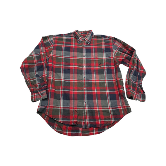 Camisa Nautica Grande L Cuadro Rojo