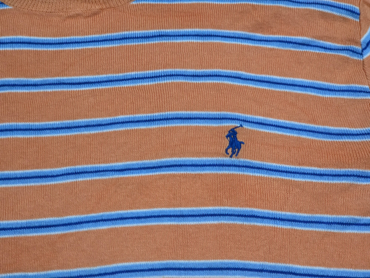 Sueter Ralph Lauren Grande L Naranja Linea Azul