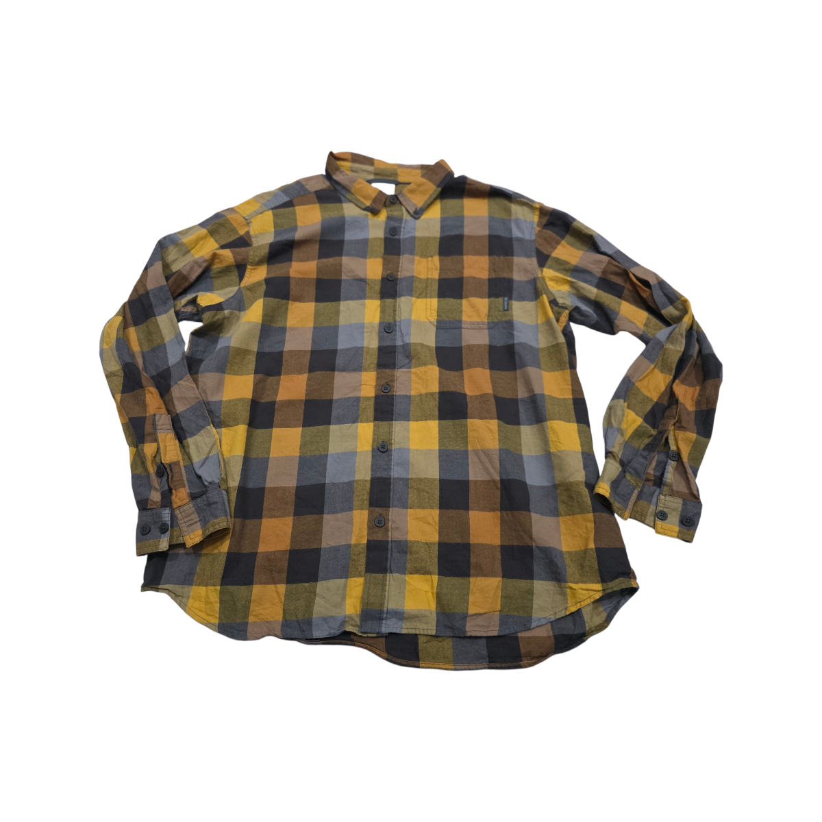 Camisa Columbia Xgrande Xl Cuadro Amarillo