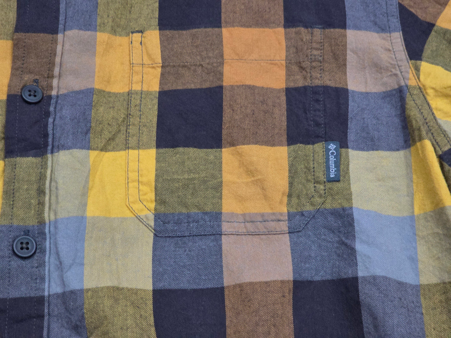 Camisa Columbia Xgrande Xl Cuadro Amarillo