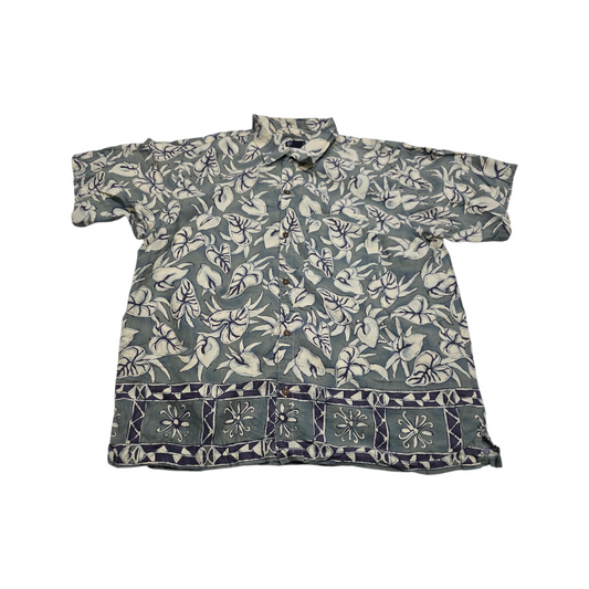 Camisa Manga Corta Patagonia Xgrande Xl Verde Flores