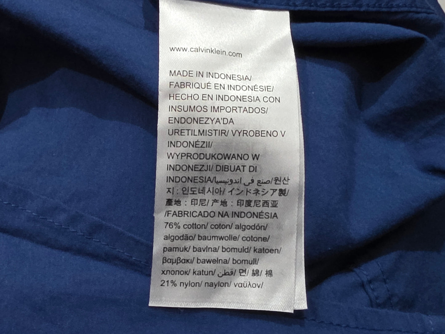 Camisa Manga Corta Calvin Klein Xxl Azul