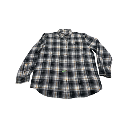 Camisa Relaxed Fit Carhartt 2xl Cuadro Gris Y Negro