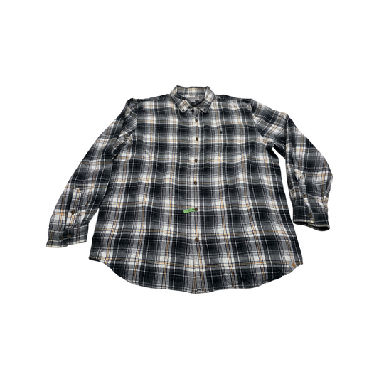 Camisa Relaxed Fit Carhartt 2xl Cuadro Gris Y Negro