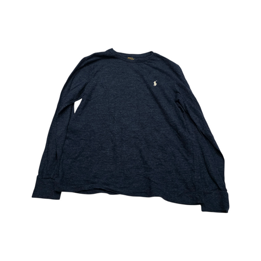Playera Manga Larga Ralph Lauren Mediana Custom Slimfit Azul