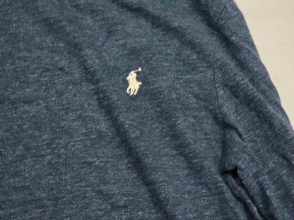 Playera Manga Larga Ralph Lauren Mediana Custom Slimfit Azul