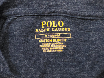 Playera Manga Larga Ralph Lauren Mediana Custom Slimfit Azul