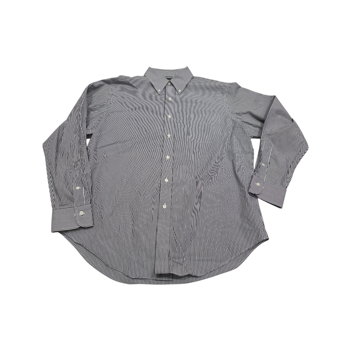 Camisa Ralph Lauren Grande L 16 1/2 34-35 Lineas Negro