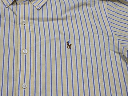 Camisa Ralph Lauren Grande L Classic Fit Amarillo Y Azul