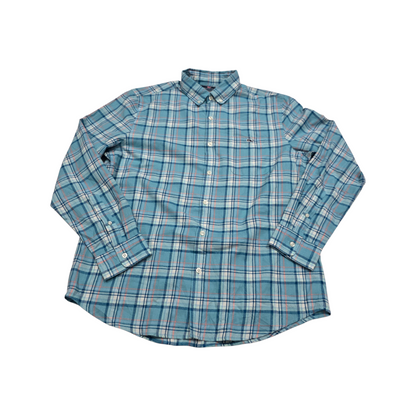 Camisa Vineyard Vines Grande L Slimfit Cuadro Azul Agua