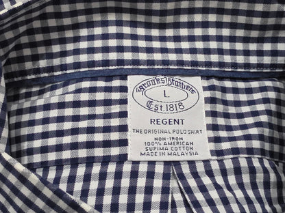 Camisa Brooks Brothers Grande L Regent Cuadro Azul
