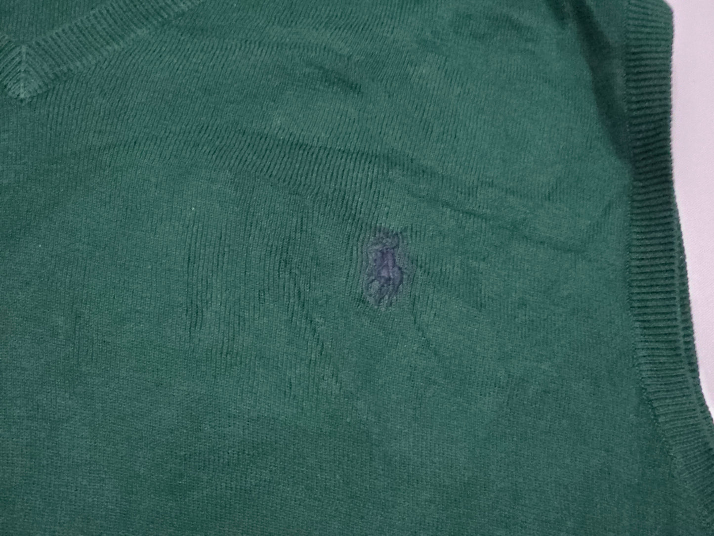 Chaleco Ralph Lauren Grande L Verde Pony Azul