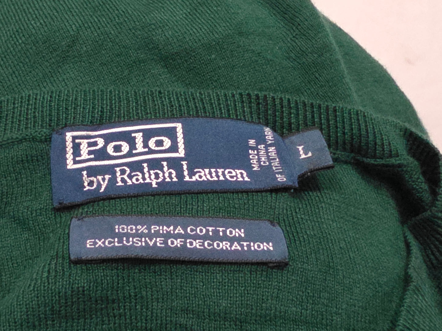 Chaleco Ralph Lauren Grande L Verde Pony Azul