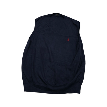 Chaleco Ralph Lauren Grande L Azul Algodon Pima Pony Rojo