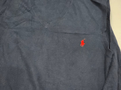 Chaleco Ralph Lauren Grande L Azul Algodon Pima Pony Rojo