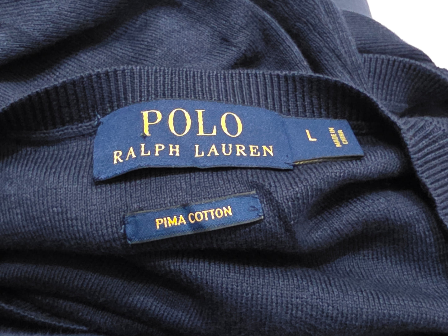 Chaleco Ralph Lauren Grande L Azul Algodon Pima Pony Rojo