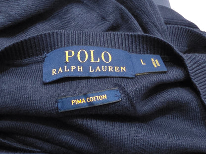 Chaleco Ralph Lauren Grande L Azul Algodon Pima Pony Rojo