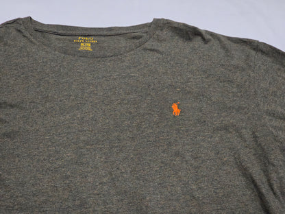 Playera Manga Larga Ralph Lauren Xgrande Verde Pony Naranja
