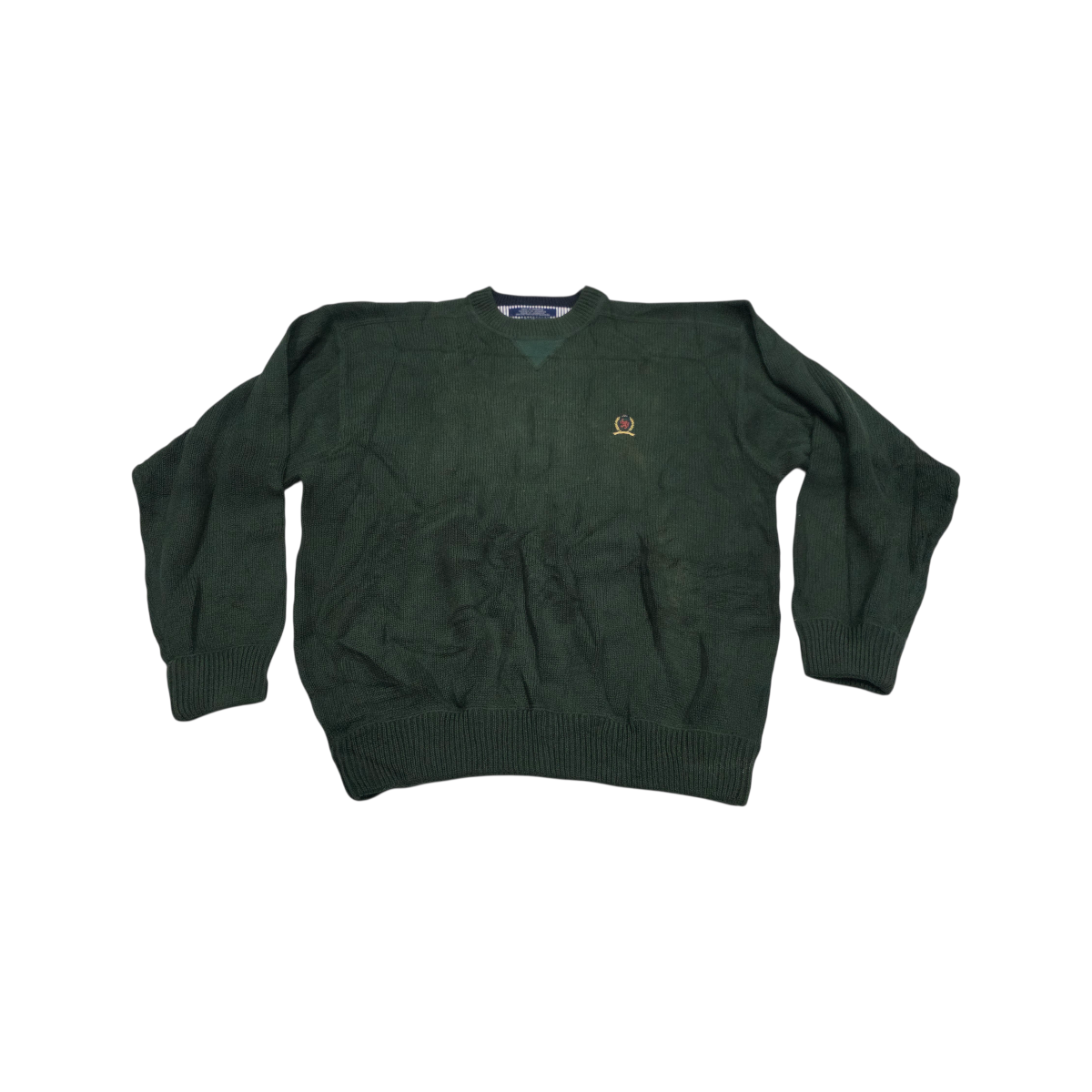 Sueter Tommy Hilfiger Xgrande Verde Cuello Redondo Vintage