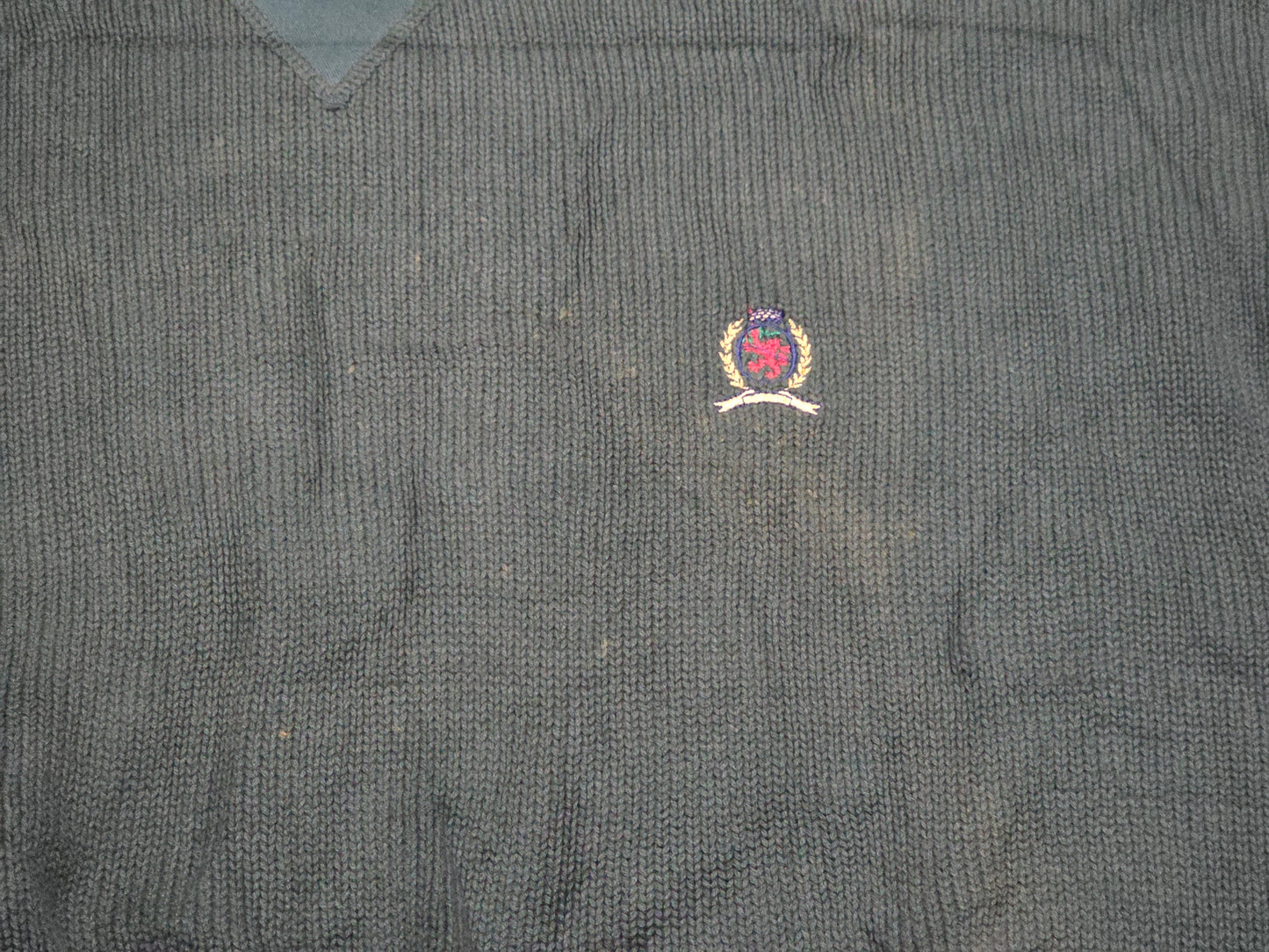 Sueter Tommy Hilfiger Xgrande Verde Cuello Redondo Vintage