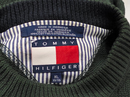 Sueter Tommy Hilfiger Xgrande Verde Cuello Redondo Vintage
