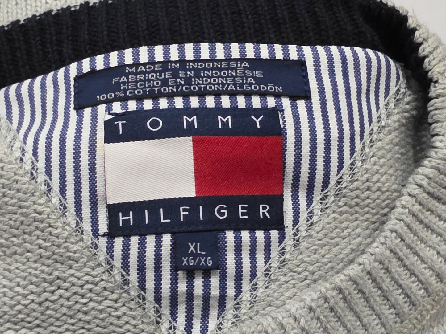 Sueter Tommy Hilfiger Xgrande Xl Gris Vintage