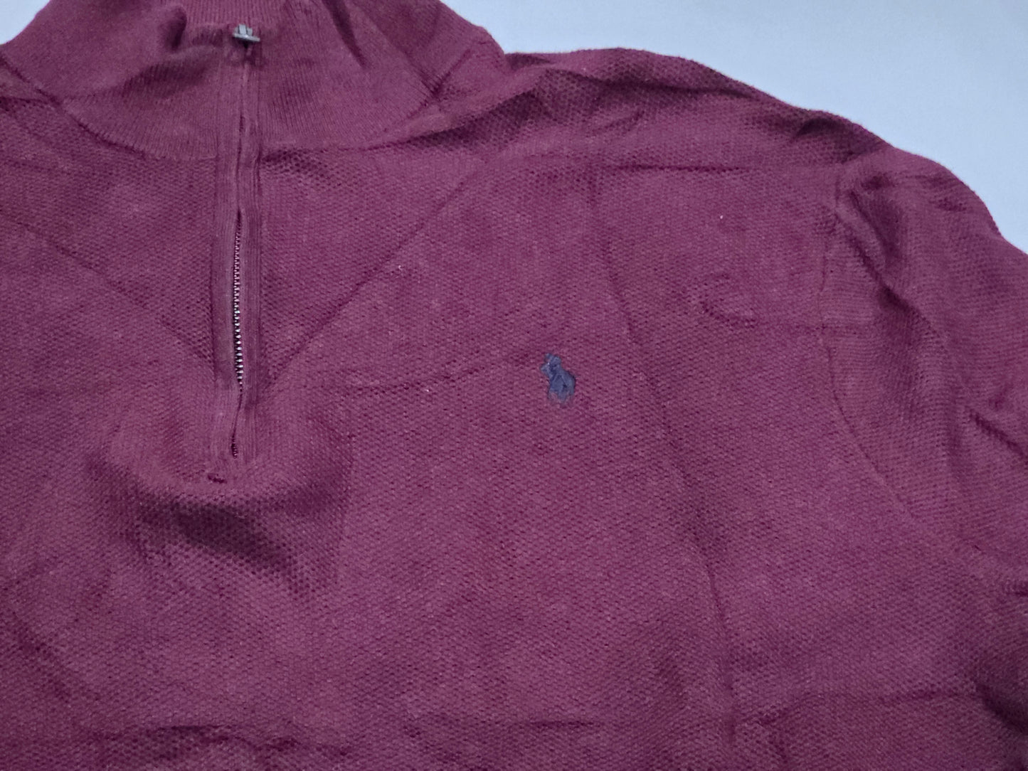 Sueter Ralph Lauren Xgrande Xl Vino Pony Azul Suave