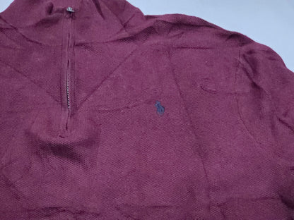 Sueter Ralph Lauren Xgrande Xl Vino Pony Azul Suave