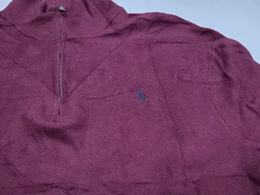Sueter Ralph Lauren Xgrande Xl Vino Pony Azul Suave