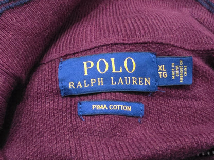 Sueter Ralph Lauren Xgrande Xl Vino Pony Azul Suave