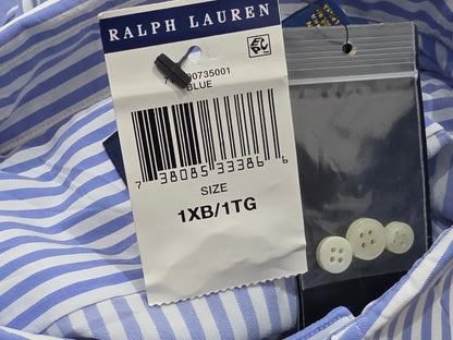 Camisa Ralph Laure Performance 1xbig Azul Lineas