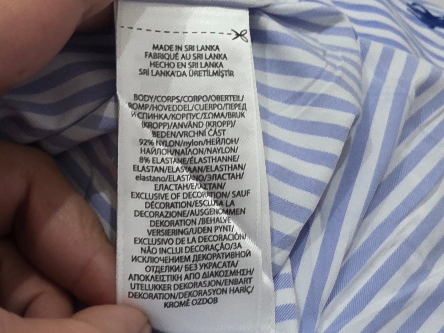 Camisa Ralph Laure Performance 1xbig Azul Lineas