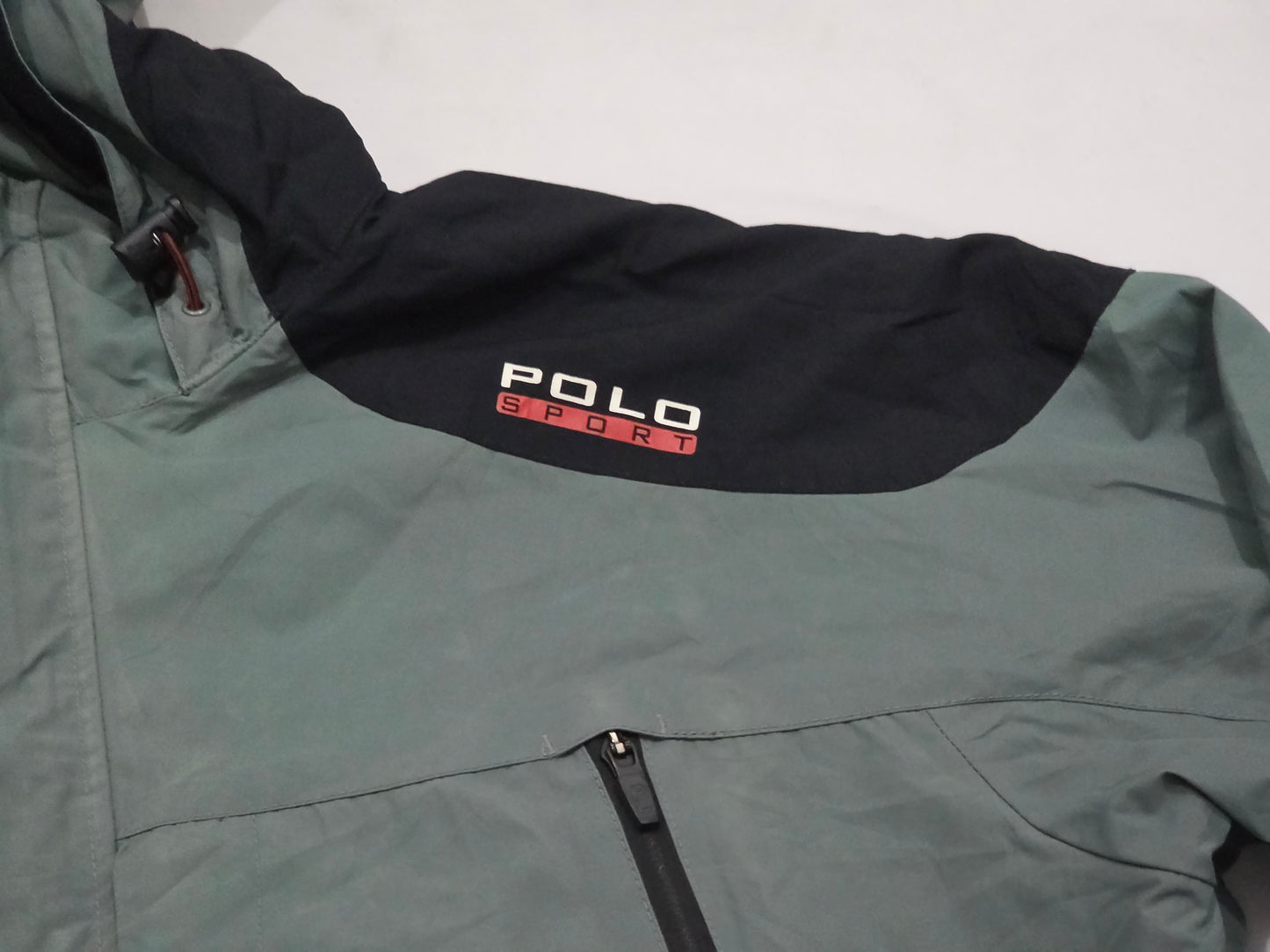 Chamarra Ralph Lauren Sport Xgrande Xl Verde Y Negro