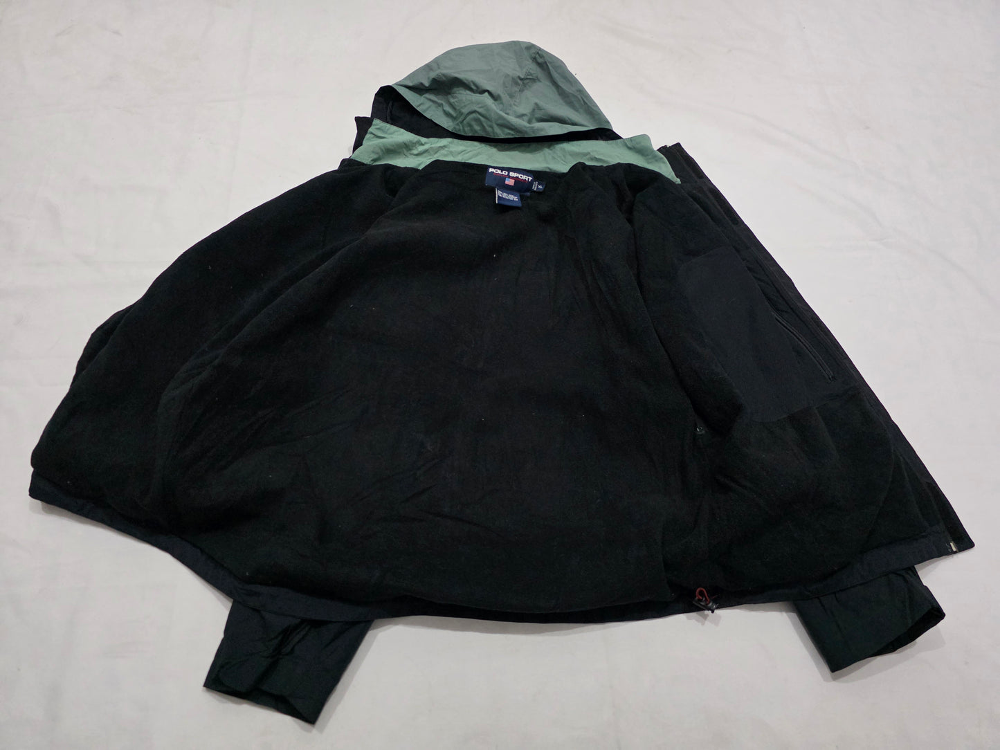 Chamarra Ralph Lauren Sport Xgrande Xl Verde Y Negro