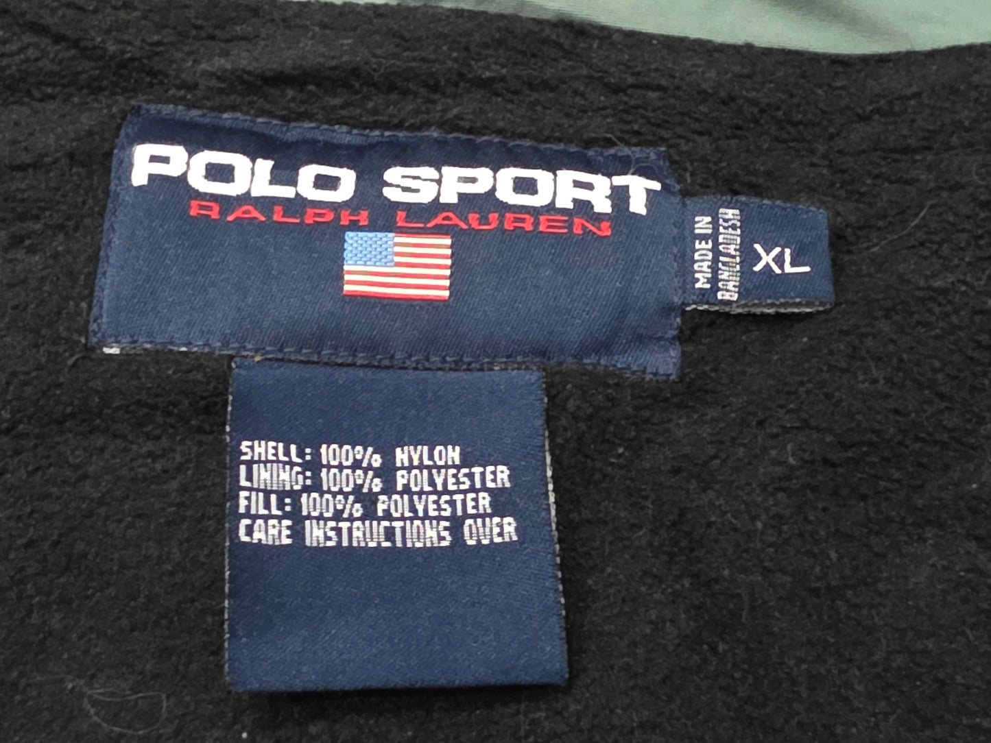 Chamarra Ralph Lauren Sport Xgrande Xl Verde Y Negro