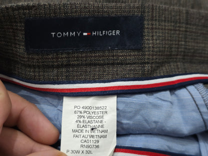 Pantalon De Vestir Tommy Hilfiger 30x32 Cuadro Cafe
