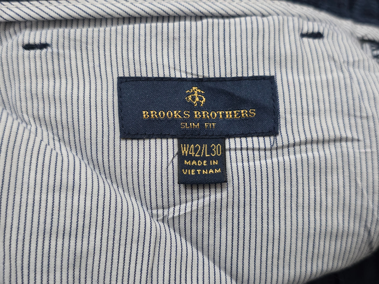 Pantalon Slimfit Pana Brooks Brothers 42x30 Azul