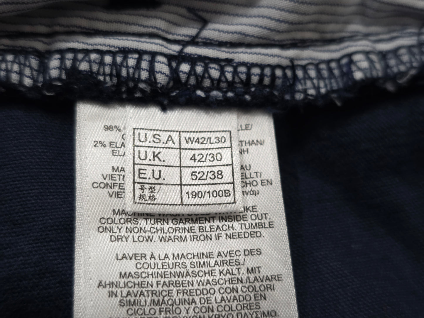 Pantalon Slimfit Pana Brooks Brothers 42x30 Azul