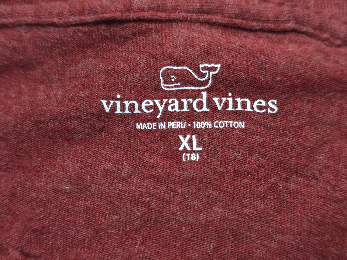Playera Vineyard Vines Adolescente Xl 18 Vino Manga Larga
