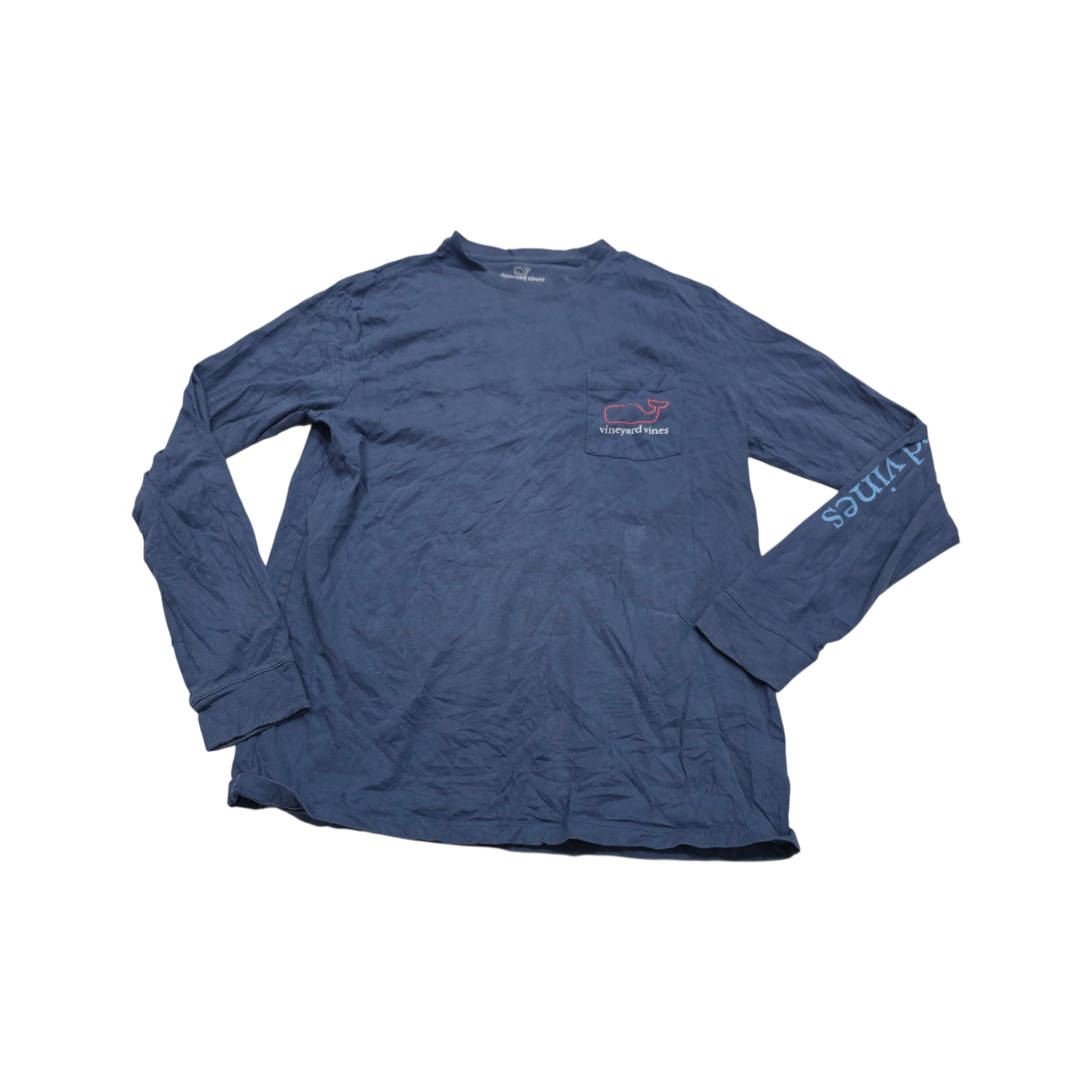 Playera Manga Larga Vineyard Vines Chico S Azul Deslavado