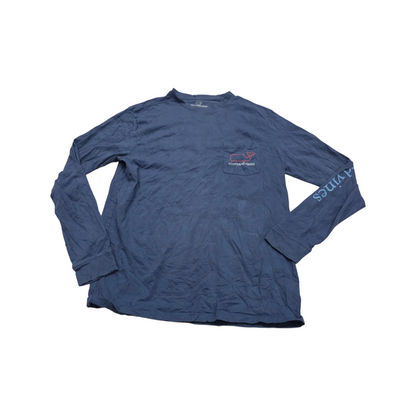 Playera Manga Larga Vineyard Vines Chico S Azul Deslavado