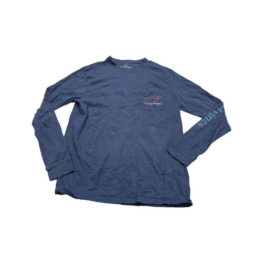 Playera Manga Larga Vineyard Vines Chico S Azul Deslavado
