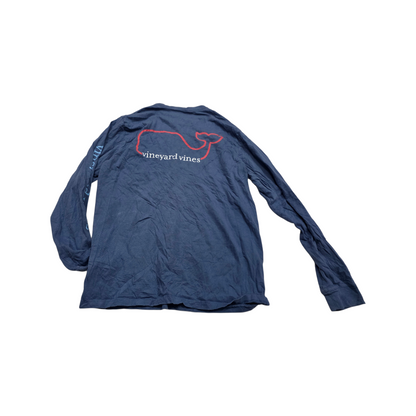 Playera Manga Larga Vineyard Vines Chico S Azul Deslavado