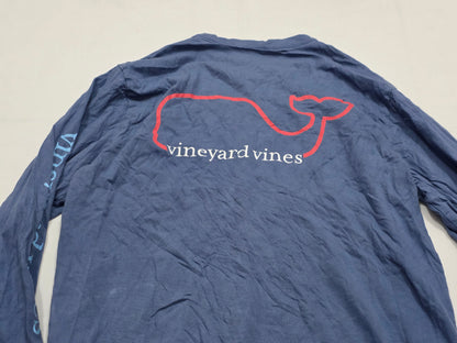 Playera Manga Larga Vineyard Vines Chico S Azul Deslavado