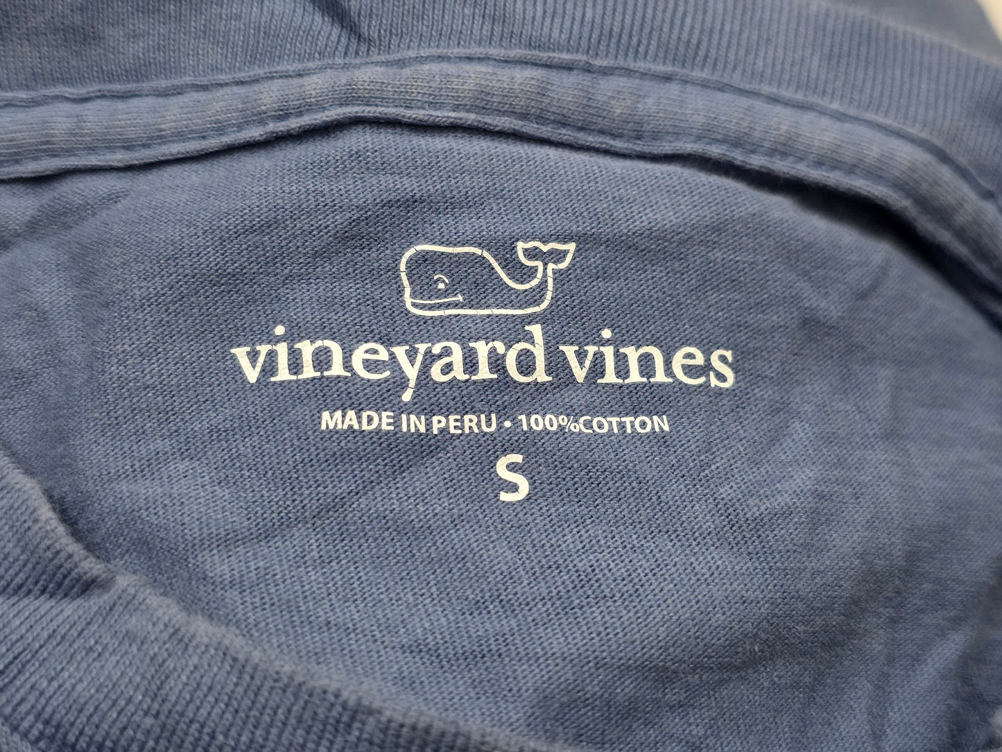 Playera Manga Larga Vineyard Vines Chico S Azul Deslavado